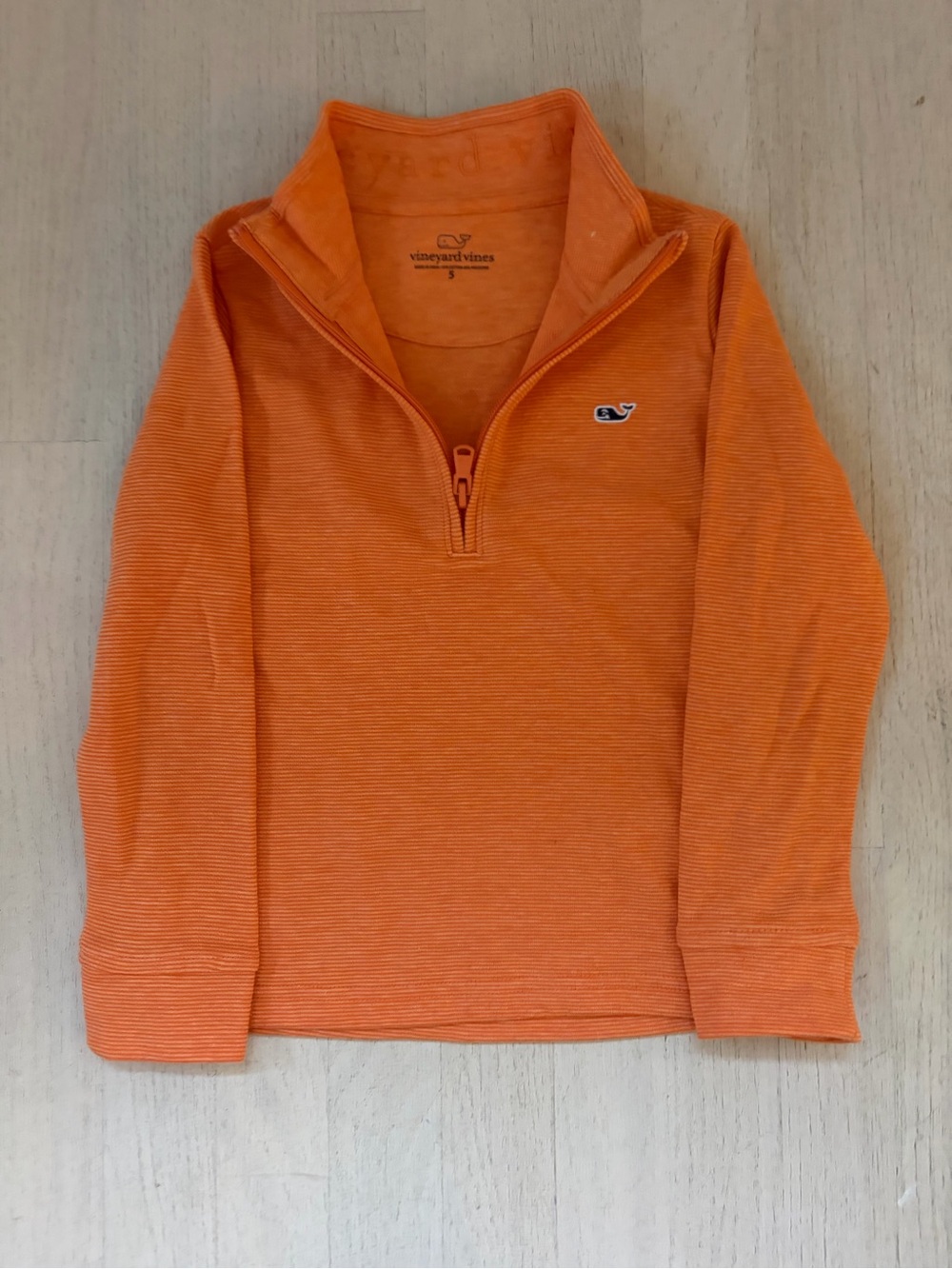 Vineyard Vines Orange Half-Zip Pullover Sweater